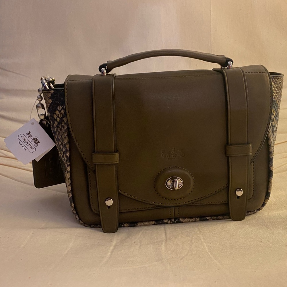 Coach Brooklyn Bleecker Python Mini Messenger Bag NWT